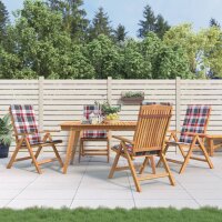 vidaXL Gartenst&uuml;hle mit Kissen 4 Stk. Massivholz Teak