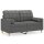 vidaXL 2-Sitzer-Sofa mit Zierkissen Dunkelgrau 120 cm Stoff