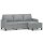 vidaXL 3-Sitzer-Sofa mit Hocker Hellgrau 180 cm Stoff