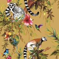 DUTCH WALLCOVERINGS Tapete Lemur Ocker