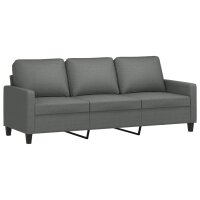 vidaXL 3-Sitzer-Sofa Dunkelgrau 180 cm Stoff