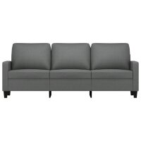 vidaXL 3-Sitzer-Sofa Dunkelgrau 180 cm Stoff