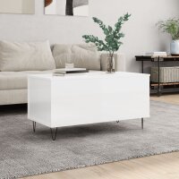 vidaXL Couchtisch Hochglanz-Weiß 90x44,5x45 cm...