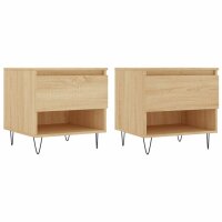 vidaXL Couchtische 2 Stk. Sonoma-Eiche 50x46x50 cm Holzwerkstoff