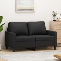 vidaXL 2-Sitzer-Sofa Schwarz 120 cm Kunstleder