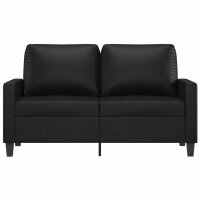 vidaXL 2-Sitzer-Sofa Schwarz 120 cm Kunstleder