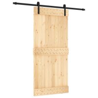 vidaXL Schiebetür mit Beschlag 95x210 cm Massivholz...