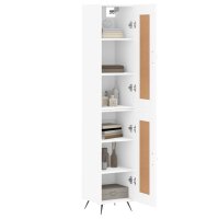 vidaXL Highboard Wei&szlig; 34,5x34x180 cm Holzwerkstoff