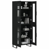 vidaXL Highboard Schwarz 69,5x34x180 cm Holzwerkstoff