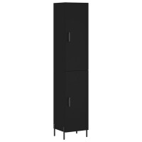 vidaXL Highboard Schwarz 34,5x34x180 cm Holzwerkstoff