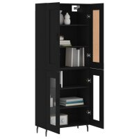 vidaXL Highboard Schwarz 69,5x34x180 cm Holzwerkstoff