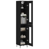 vidaXL Highboard Schwarz 34,5x34x180 cm Holzwerkstoff