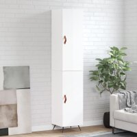 vidaXL Highboard Hochglanz-Weiß 34,5x34x180 cm...