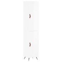 vidaXL Highboard Hochglanz-Weiß 34,5x34x180 cm...