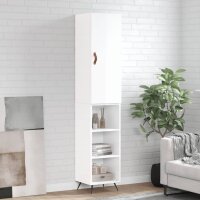 vidaXL Highboard Hochglanz-Weiß 34,5x34x180 cm...