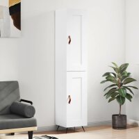 vidaXL Highboard Hochglanz-Weiß 34,5x34x180 cm...