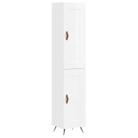 vidaXL Highboard Hochglanz-Weiß 34,5x34x180 cm...