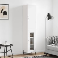 vidaXL Highboard Weiß 34,5x34x180 cm Holzwerkstoff