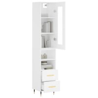 vidaXL Highboard Wei&szlig; 34,5x34x180 cm Holzwerkstoff