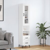 vidaXL Highboard Weiß 34,5x34x180 cm Holzwerkstoff