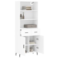 vidaXL Highboard Wei&szlig; 69,5x34x180 cm Holzwerkstoff