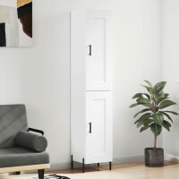 vidaXL Highboard Hochglanz-Weiß 34,5x34x180 cm...