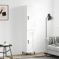 vidaXL Highboard Hochglanz-Weiß 34,5x34x180 cm...