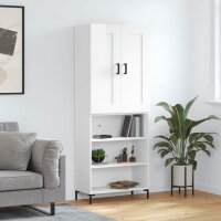 vidaXL Highboard Hochglanz-Weiß 69,5x34x180 cm...