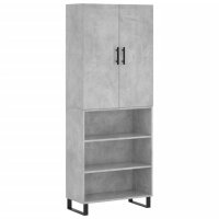 vidaXL Highboard Betongrau 69,5x34x180 cm Holzwerkstoff