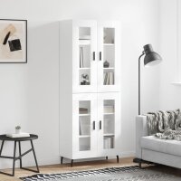 vidaXL Highboard Hochglanz-Weiß 69,5x34x180 cm...