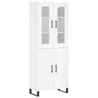 vidaXL Highboard Hochglanz-Weiß 69,5x34x180 cm...