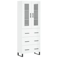 vidaXL Highboard Hochglanz-Weiß 69,5x34x180 cm...