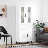 vidaXL Highboard Hochglanz-Weiß 69,5x34x180 cm...