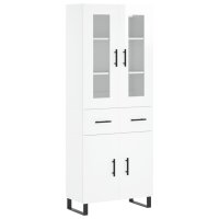 vidaXL Highboard Hochglanz-Weiß 69,5x34x180 cm...