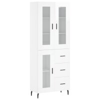 vidaXL Highboard Hochglanz-Weiß 69,5x34x180 cm...