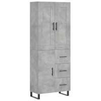 vidaXL Highboard Betongrau 69,5x34x180 cm Holzwerkstoff