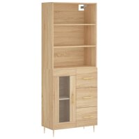 vidaXL Highboard Sonoma-Eiche 69,5x34x180 cm Holzwerkstoff