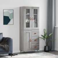 vidaXL Highboard Grau Sonoma 69,5x34x180 cm Holzwerkstoff