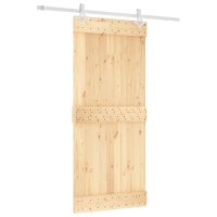 vidaXL Schiebetür mit Beschlag 90x210 cm Massivholz...