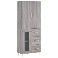 vidaXL Highboard Grau Sonoma 69,5x34x180 cm Holzwerkstoff