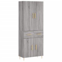 vidaXL Highboard Grau Sonoma 69,5x34x180 cm Holzwerkstoff