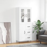 vidaXL Highboard Hochglanz-Weiß 69,5x34x180 cm...