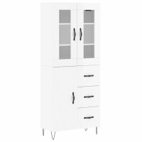 vidaXL Highboard Hochglanz-Weiß 69,5x34x180 cm...