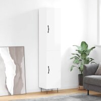 vidaXL Highboard Hochglanz-Weiß 34,5x34x180 cm...