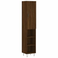 vidaXL Highboard Braun Eichen-Optik 34,5x34x180 cm Holzwerkstoff