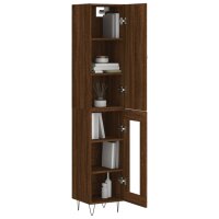 vidaXL Highboard Braun Eichen-Optik 34,5x34x180 cm Holzwerkstoff