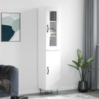 vidaXL Highboard Hochglanz-Weiß 34,5x34x180 cm...