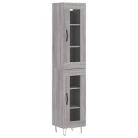 vidaXL Highboard Grau Sonoma 34,5x34x180 cm Holzwerkstoff