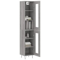 vidaXL Highboard Grau Sonoma 34,5x34x180 cm Holzwerkstoff