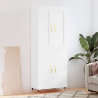 vidaXL Highboard Hochglanz-Weiß 69,5x34x180 cm...